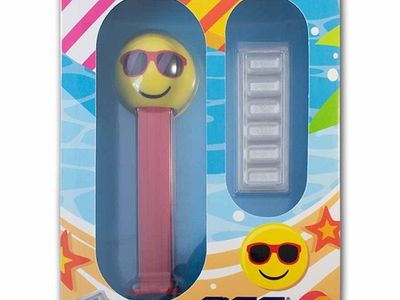 Smiley emoji pez dispenser with 6 5 gram .999 silver pez