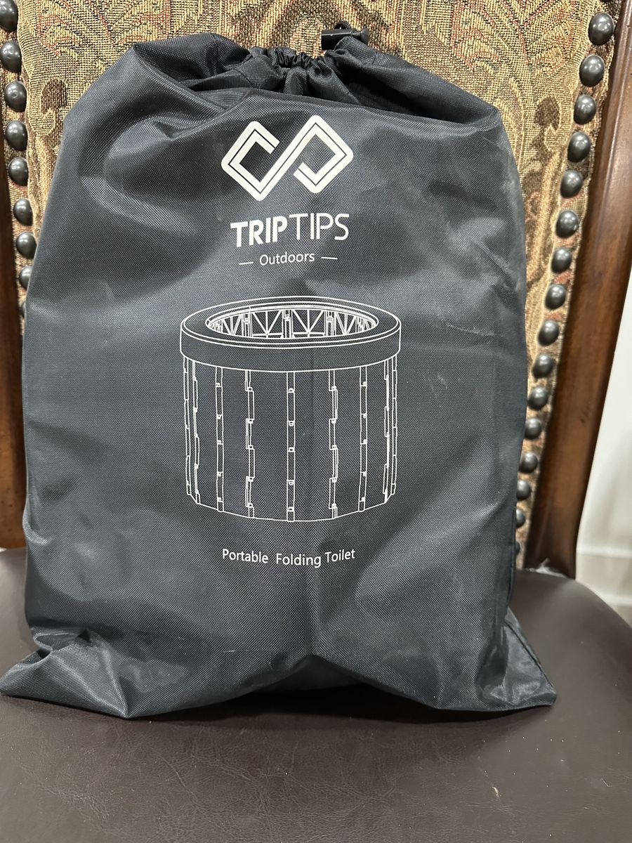 TRIPTIPS Outdoors Portable Folding Camping Toilet - Compact Design for Travel