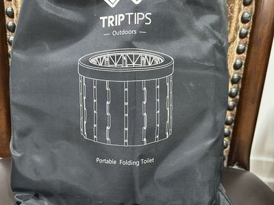TRIPTIPS Outdoors Portable Folding Camping Toilet - Compact Design for Travel