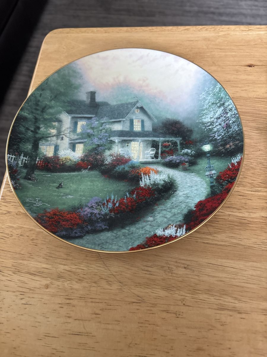 Thomas Kinkade Home Sweet Home Collector Plate Edwin M Knowles China Co