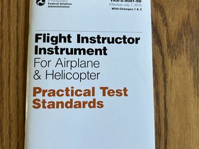 ASA FAA-S-8081-9D Flight Instructor Instrument Practical Test Standards for Airplane & Helicopter