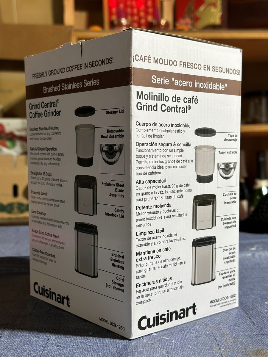 NEW Cuisinart DCG-12BC Grind Central Coffee Grinder, Blade, Silver