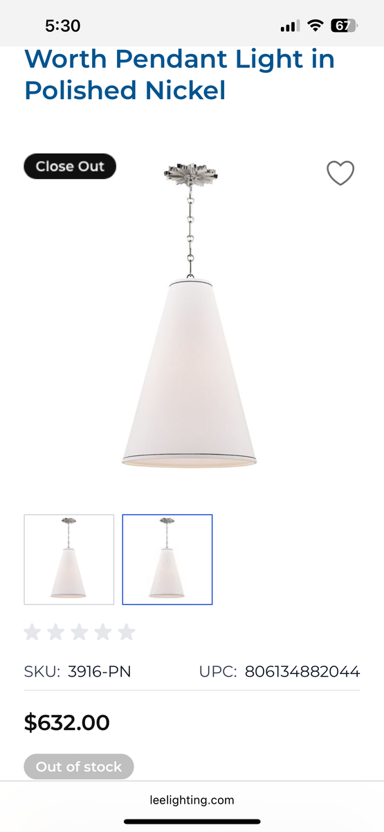 Hudson Valley Polished Nickel Pendant — Pair — $1,264 Retail — Brand New