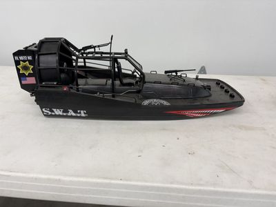 Aerotrooper SWAT Remote Control Airboat RC Boat Black with Remote Control