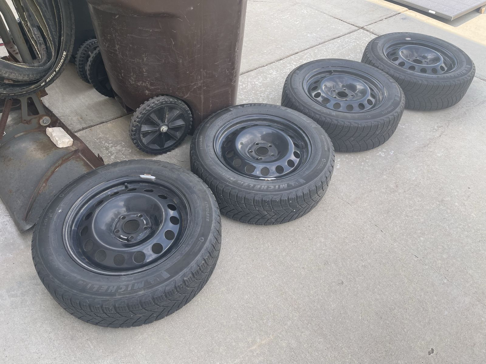 16” Steel wheels with 5x105 bolt pattern