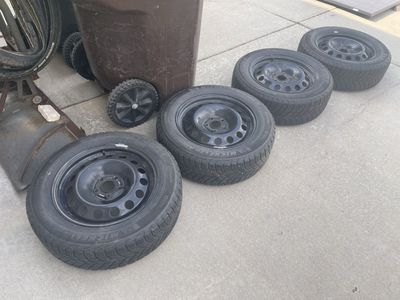 16” Steel wheels with 5x105 bolt pattern