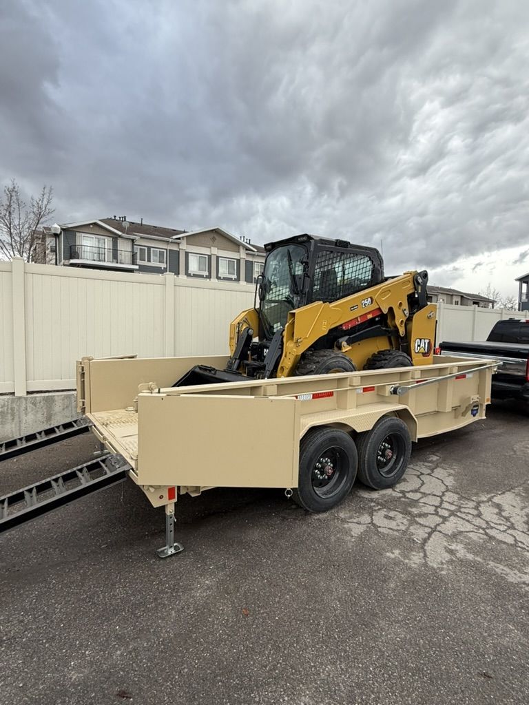 Bobcat and Dump Trailer Combo For Rent. Wheel Skid Steer - HD Dump