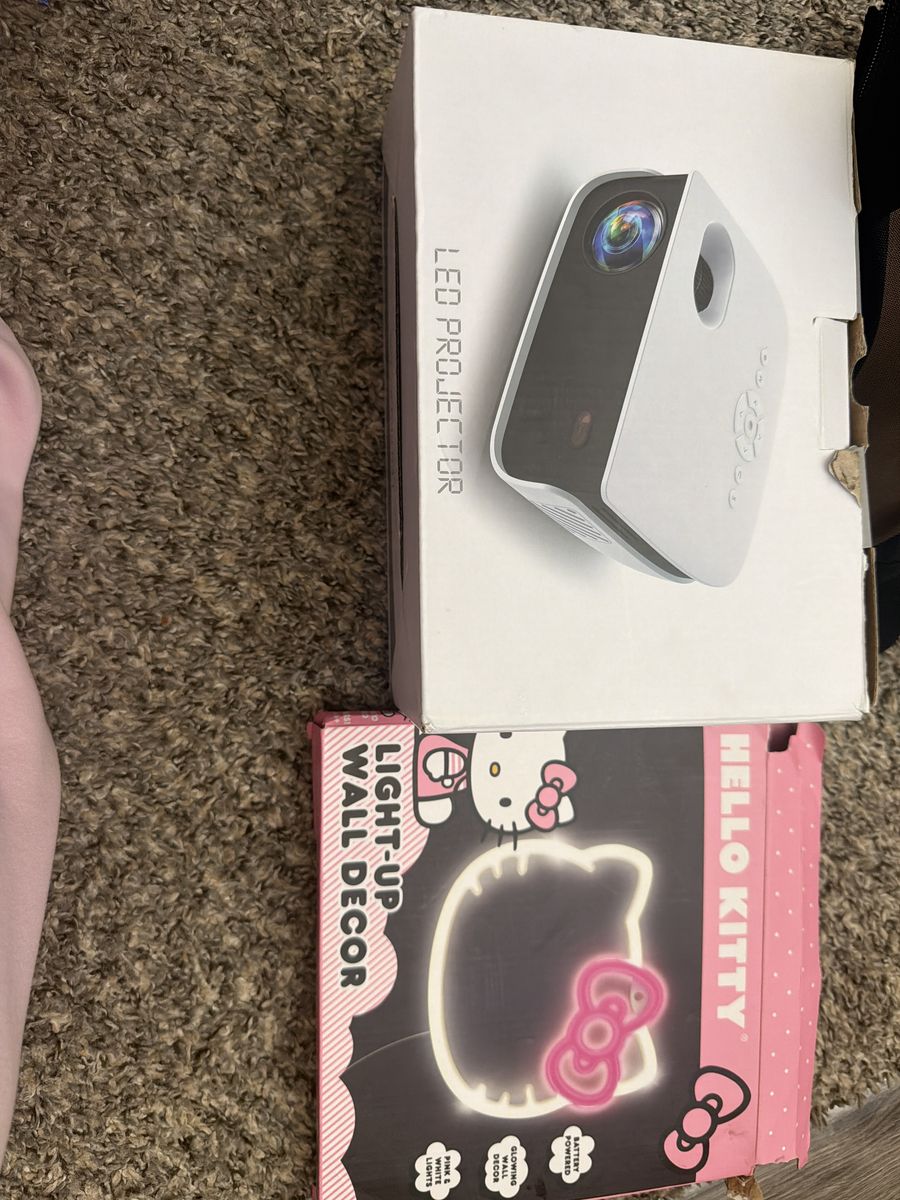 Led Projector And Hello Kitty Walla Decor