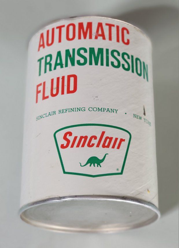 Vintage Sinclair Green Dino ATF 1Qt Oil Can Full