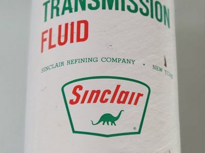 Vintage Sinclair Green Dino ATF 1Qt Oil Can Full