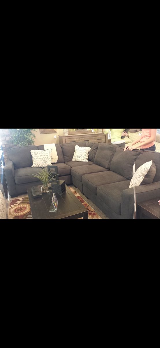 Dark gray sectional sofa
