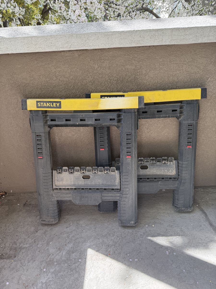 2 Stanley Foldable Sawhorses