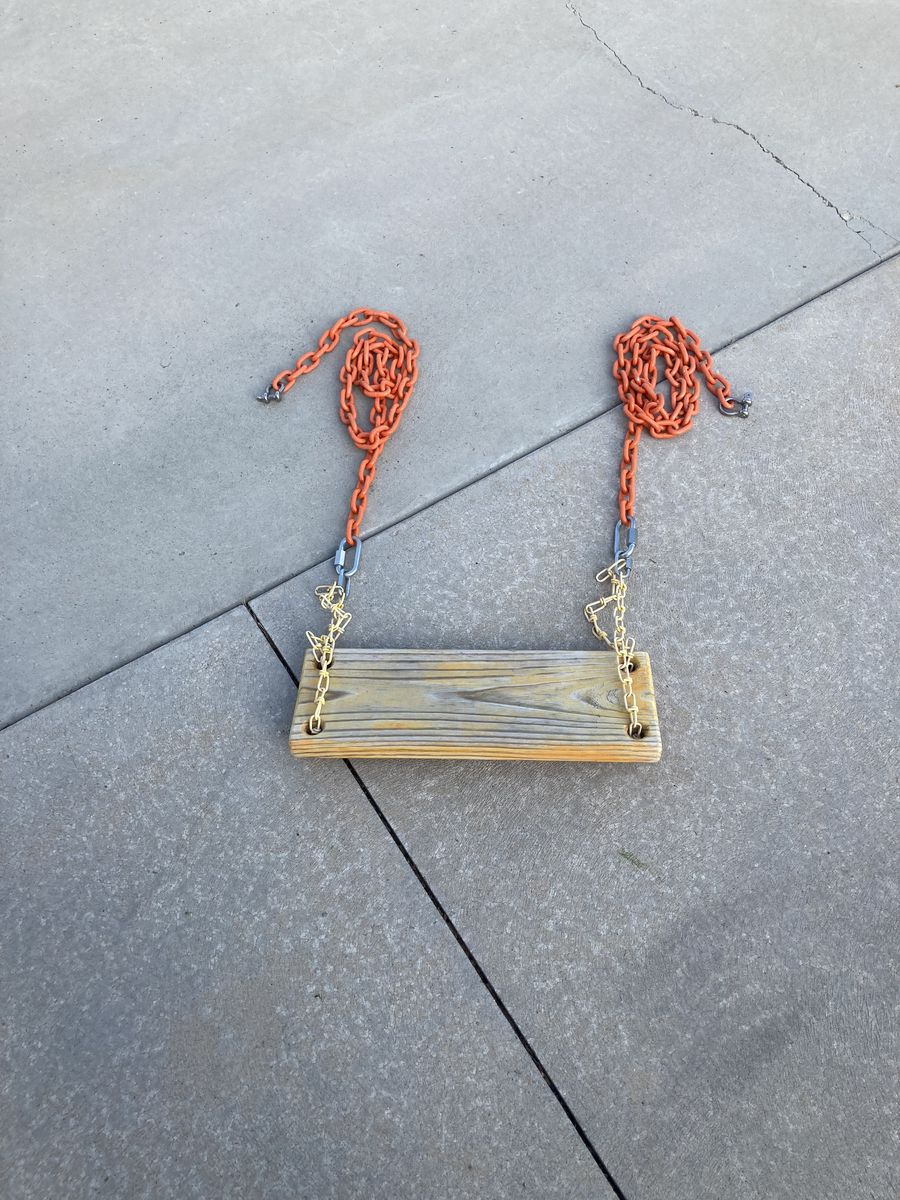 Wooden Swing with Chains
