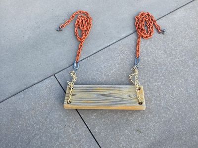 Wooden Swing with Chains