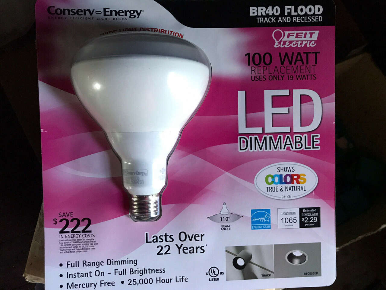 Feit BPCE BR40/DM/LED 17 Watt 2700K Flood Light #11706