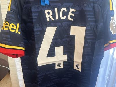 Adidas Arsenal FC Declan Rice #41 2026/27Away Jersey Men's Size Medium and Large (New with Tags)