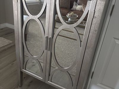 Beautiful silver armoire/hutch