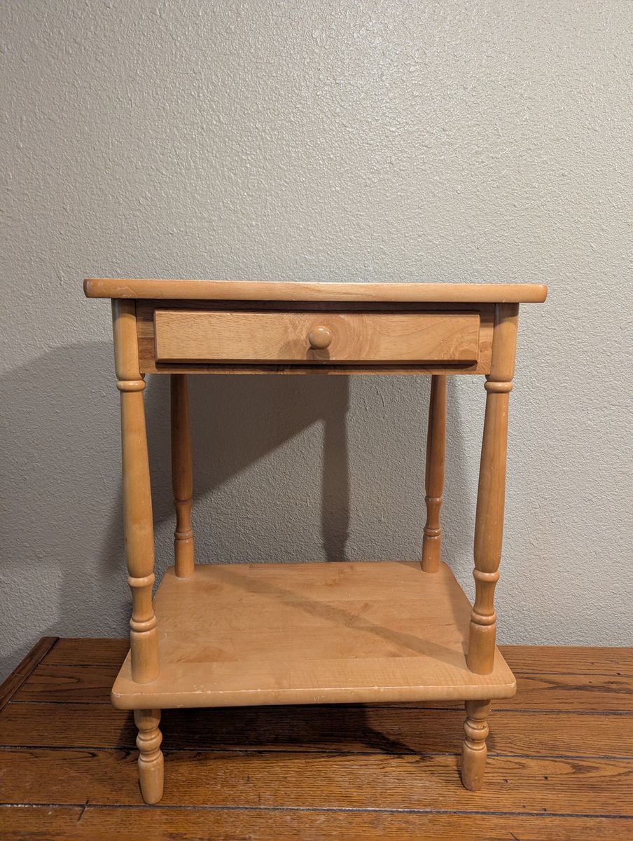 Blond bedside table