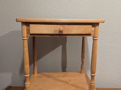 Blond bedside table
