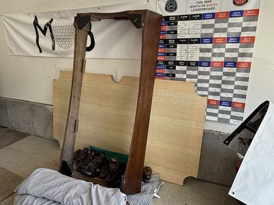 Pool table and sticks and balls