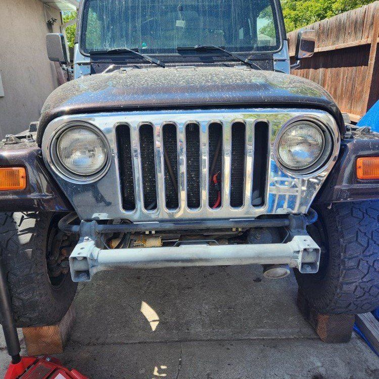 Chrome TJ Wrangler grill insert