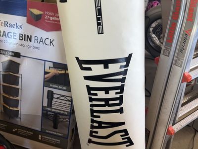 Boxing Bundle – Everlast Elite 80lb Heavy Bag + RDX Boxing Gloves (Black & Gold)