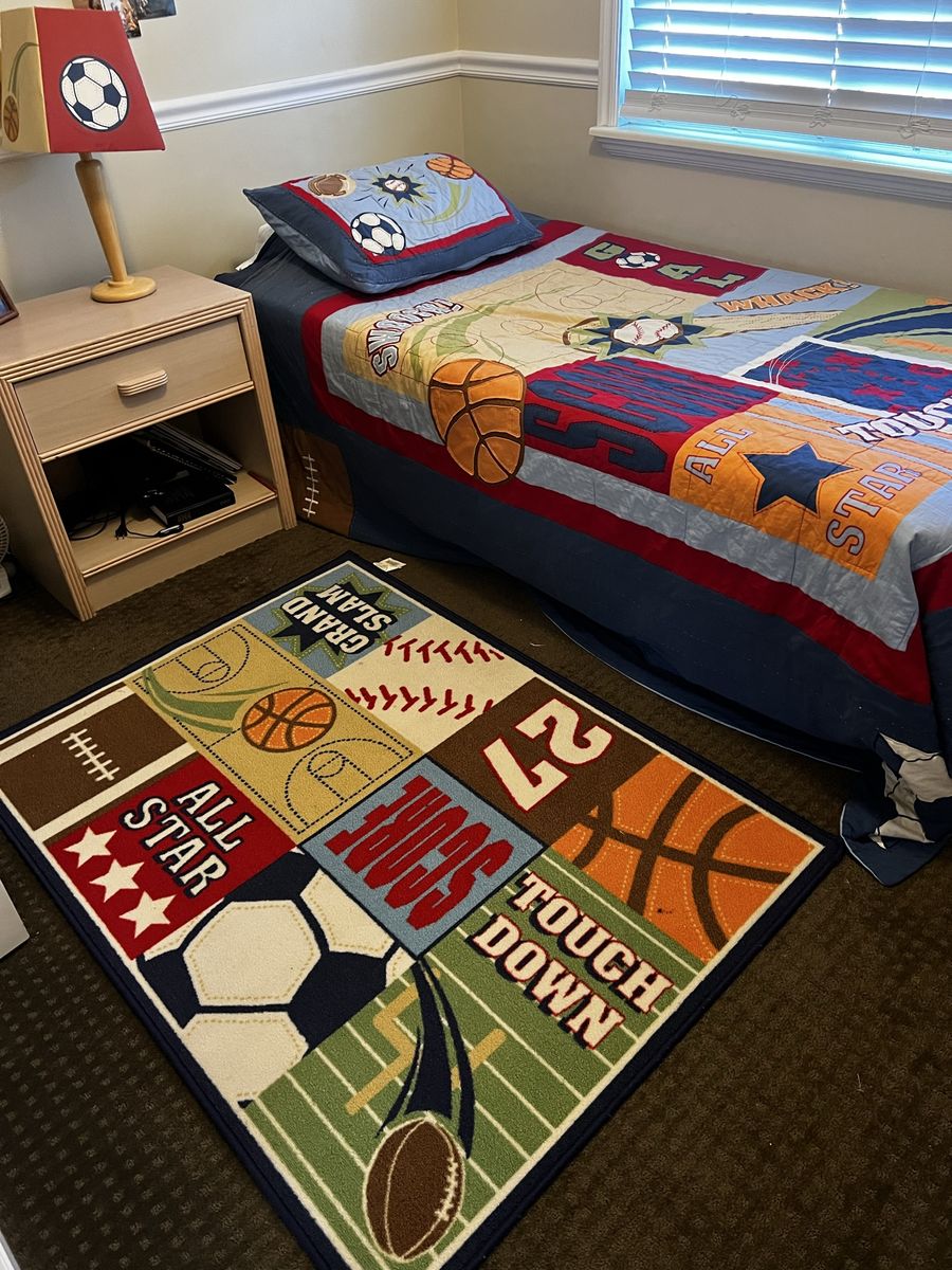 Sports Themed Kids bedroom decor 