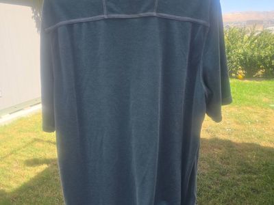 Tommy Bahama Men's Striped Polo Shirt – Teal Blue Emissary Knit Short Sleeve
