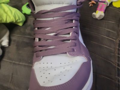 Nike Air Jordan 1 Mid Purple White Sneakers Men's Size 9