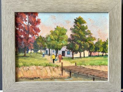 OriginaL Oil Painting Landscape Fishermen