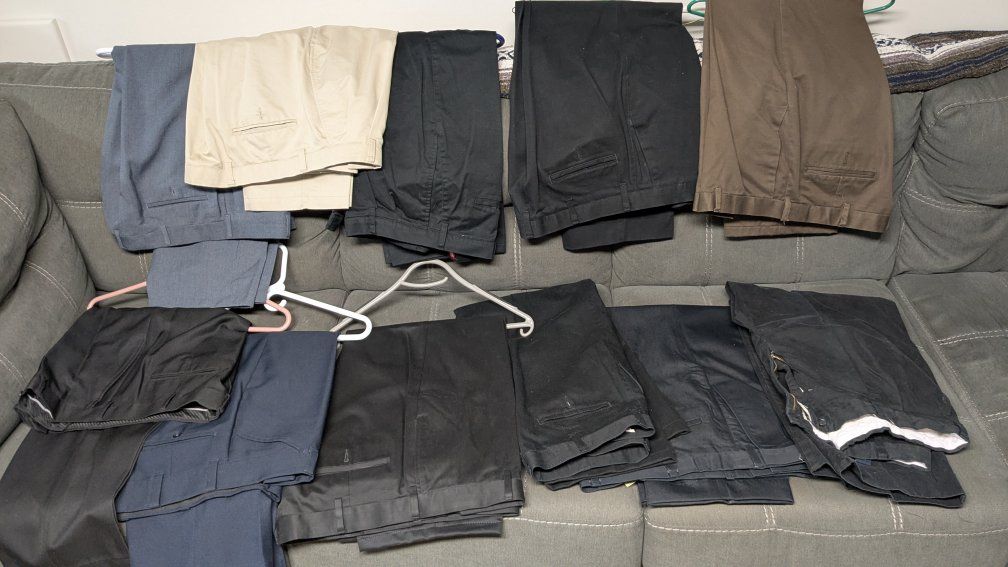 office khakis casual workwear men's 36 x30 10 pair