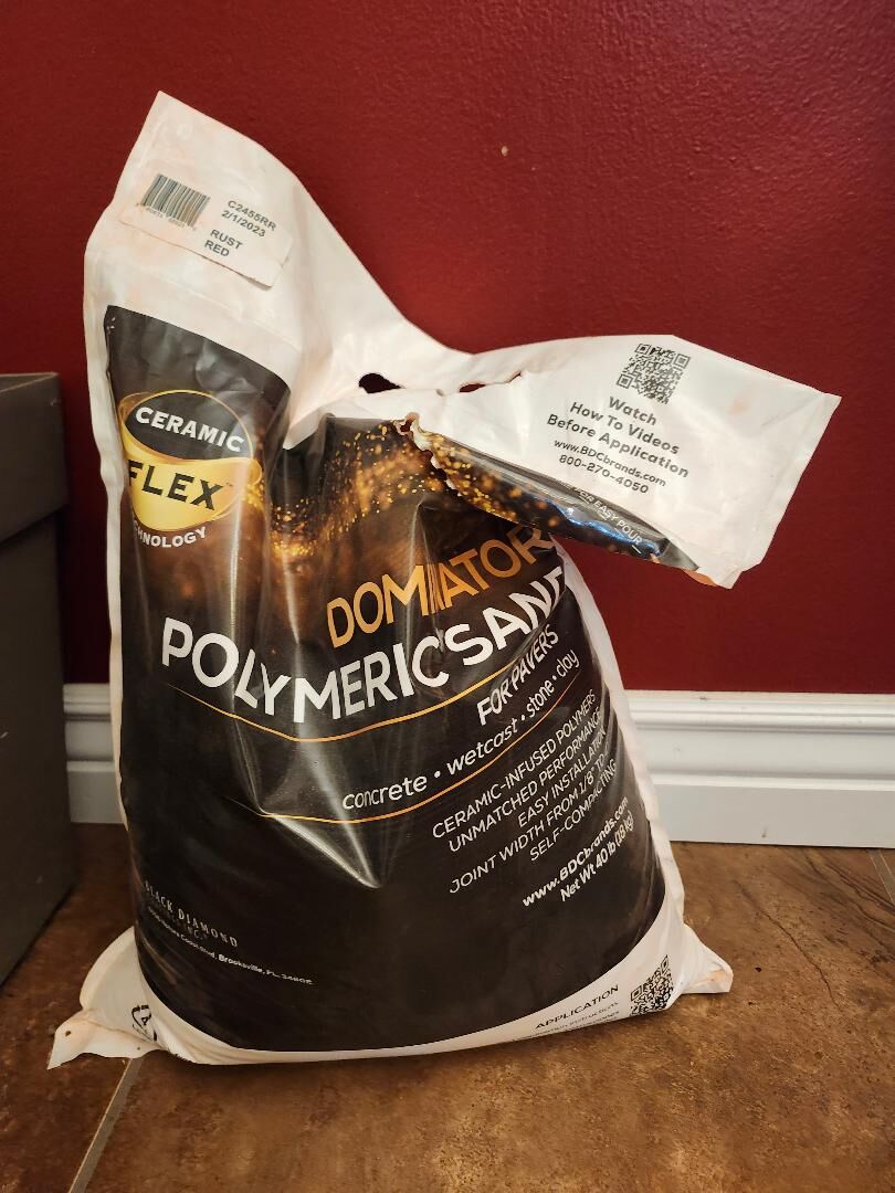 40 lbs Polymeric Sand, red rust color
