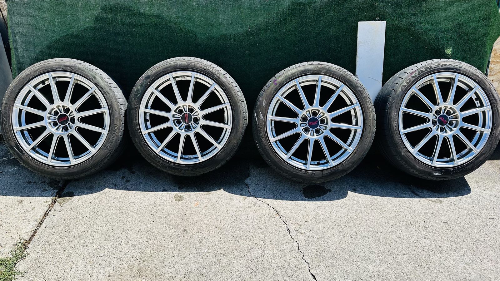 OEM Enkei 12-Spoke JDM Subaru STi Legacy/Liberty Wheels 18x7.5 5x100 ET55 (Set of 4)