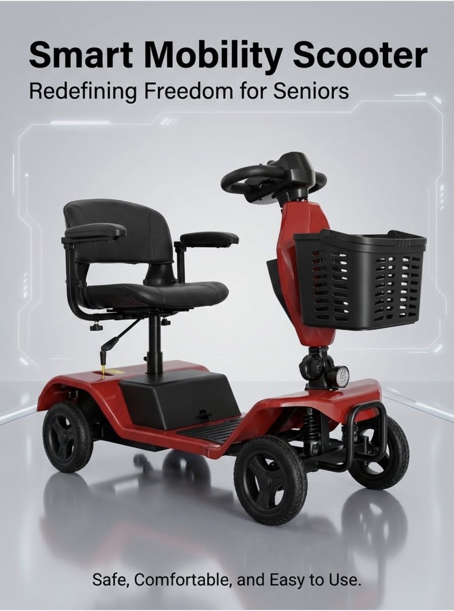 4-Wheel Mobility Scooter All-Terrain Foldable electric scooter for older adults