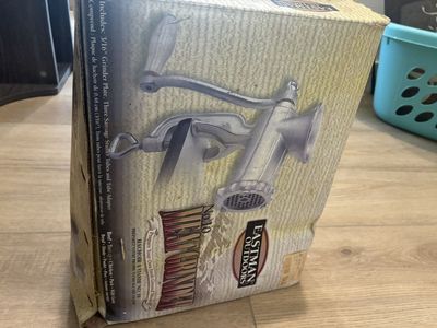 Eastman Outdoors No. 10 Manual Meat Grinder - Includes Grinder Plate, Sausage Stuffers & Tubes