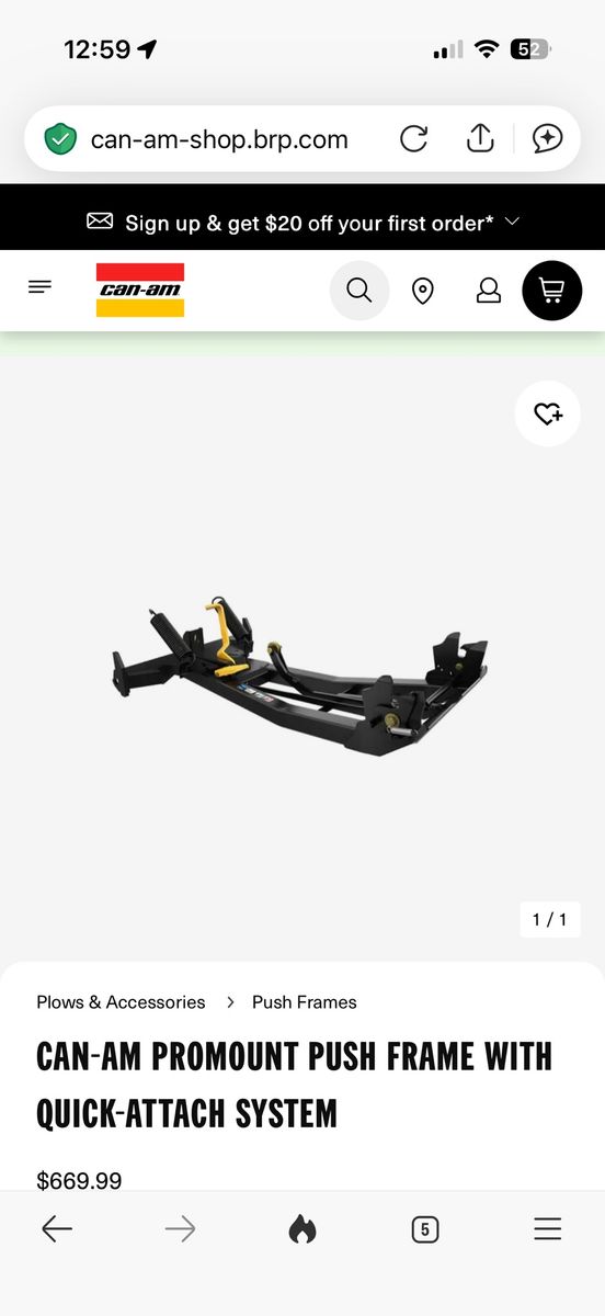 Can-Am ProMount Push Frame with Quick-Attach System