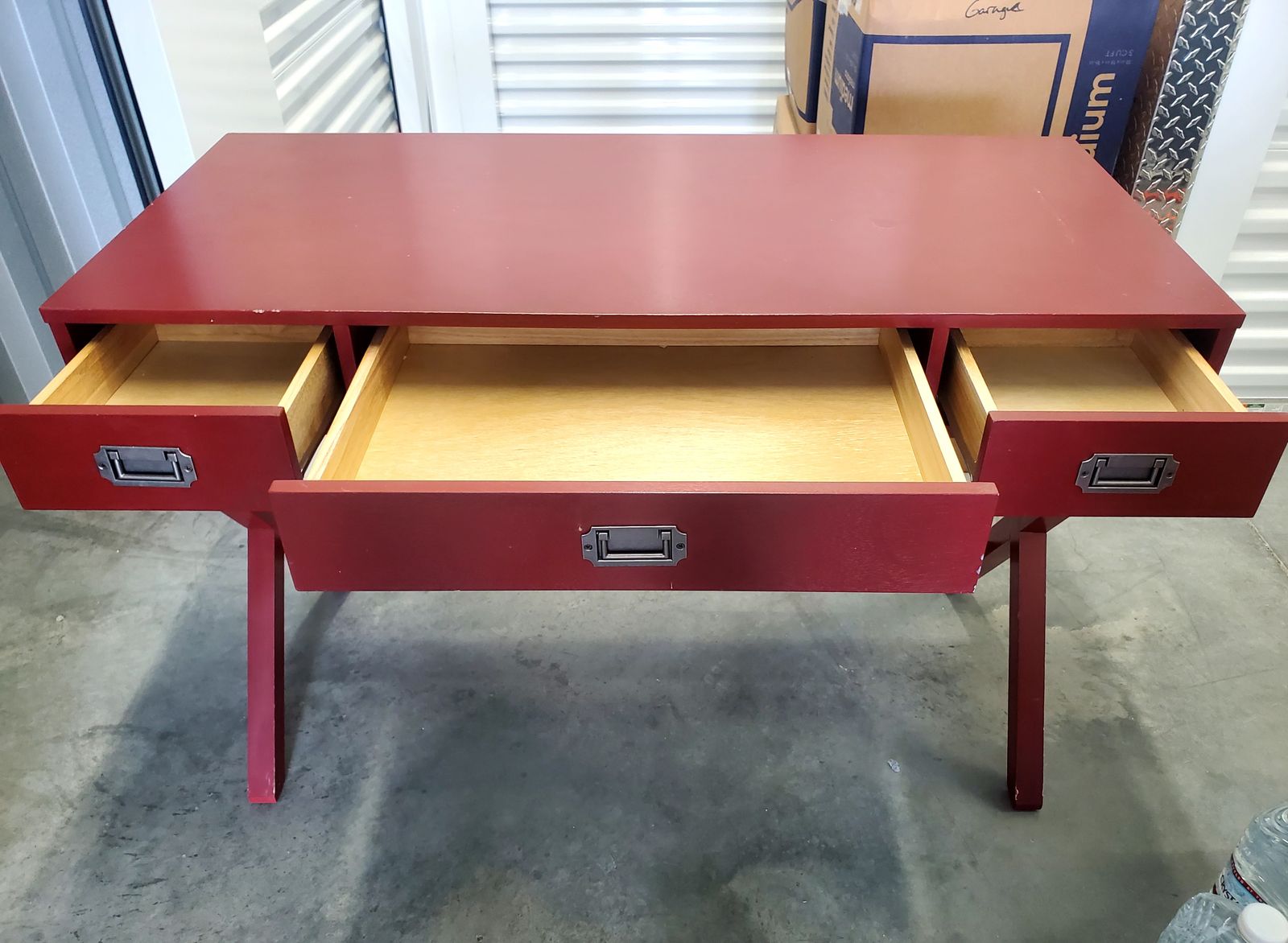 Wooden Desk With Drawers