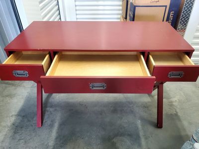 Wooden Desk With Drawers