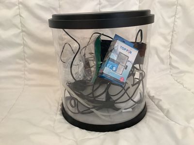 Small fish tank with filter