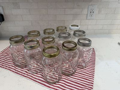 One Dozen Regular-Mouth Quart Canning Jars