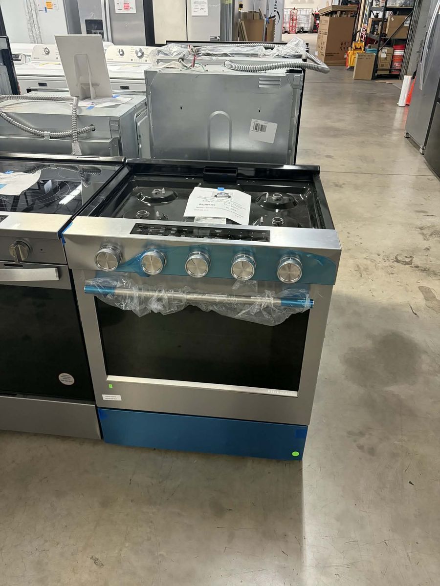 NEW KITCHENAID 30 INCH SMART GAS SLIDE IN RANGE W CONVECTION