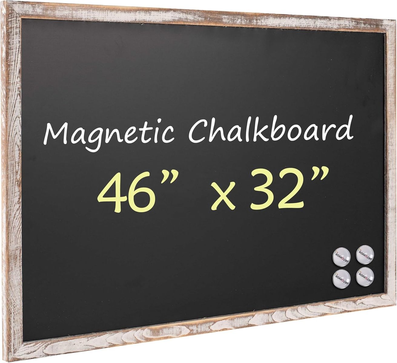 New Magnetic Chalkboard Black Board 46 x 32, Extra Large Chalk Board Blackboard