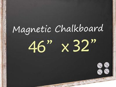 New Magnetic Chalkboard Black Board 46 x 32, Extra Large Chalk Board Blackboard