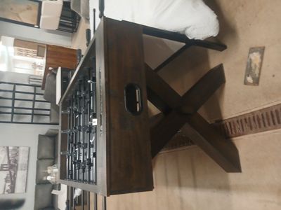 rustic fooseball table
