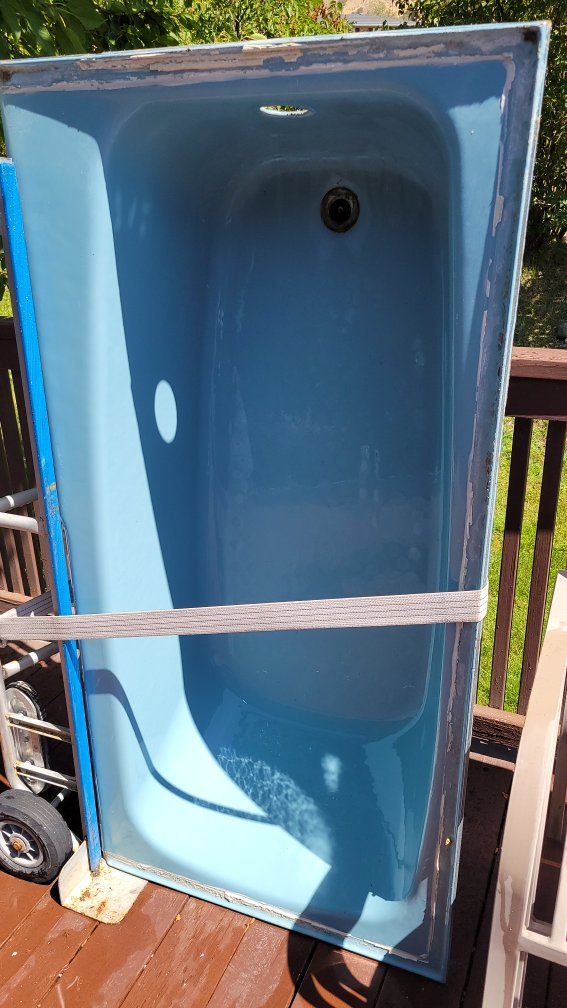 Vintage Blue Bathtub