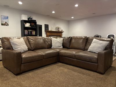 Real Leather Sectional