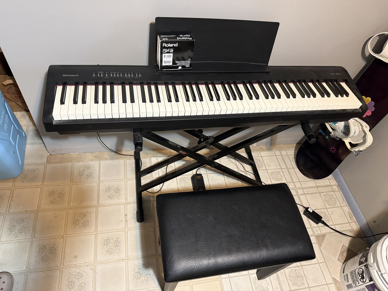 Roland FP-30 Digital Piano with Stand, Bench, and Sustain Pedal