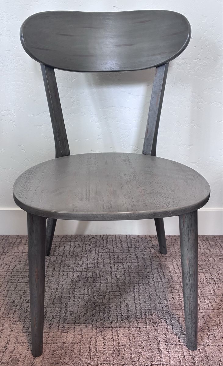 Gray wooden dining chairs - set of 4