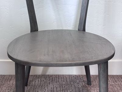 Gray wooden dining chairs - set of 4