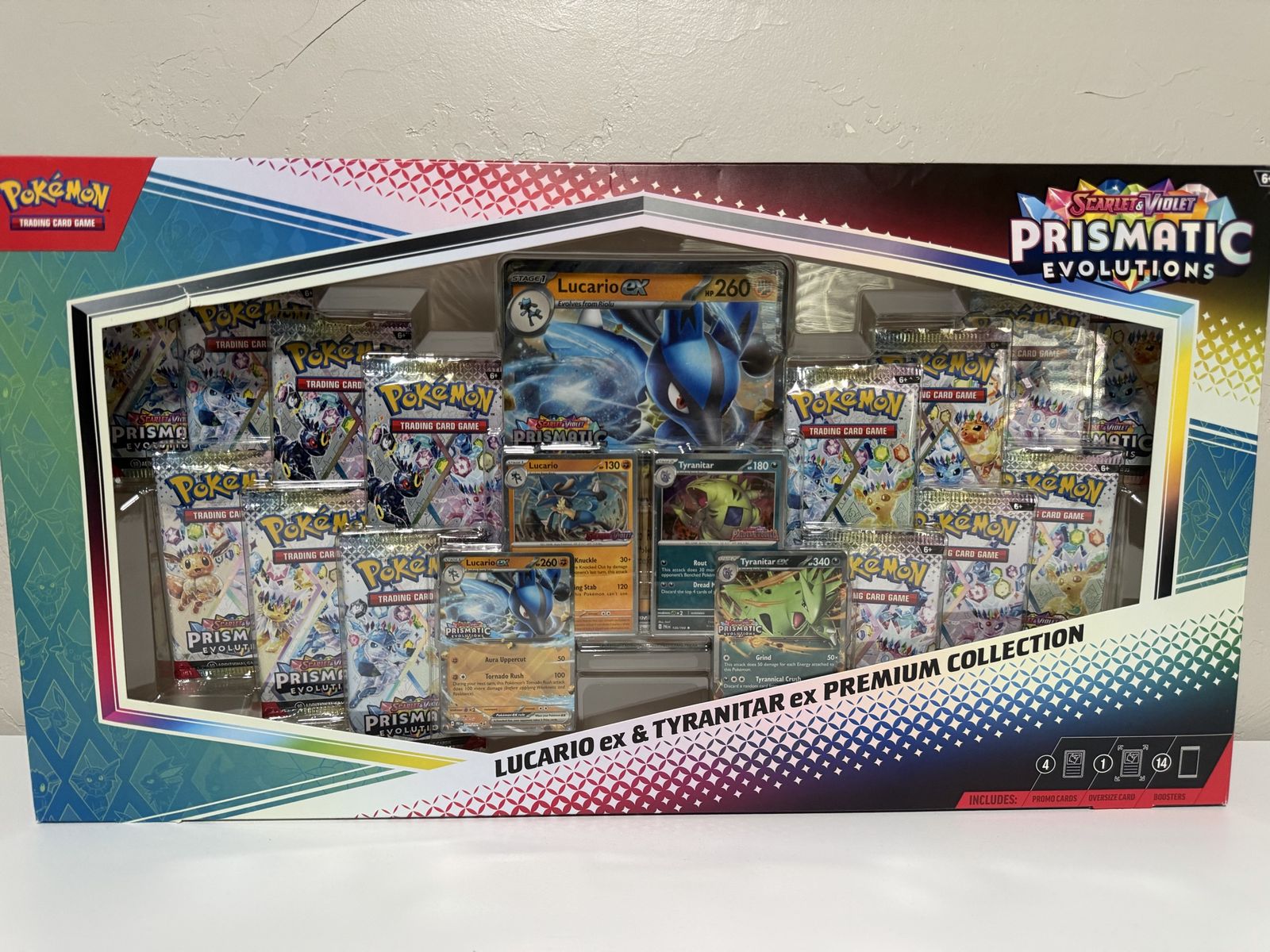 Pokemon TCG: Lucario ex & Tyranitar ex Premium Collection - Prismatic Evolutions Box Set